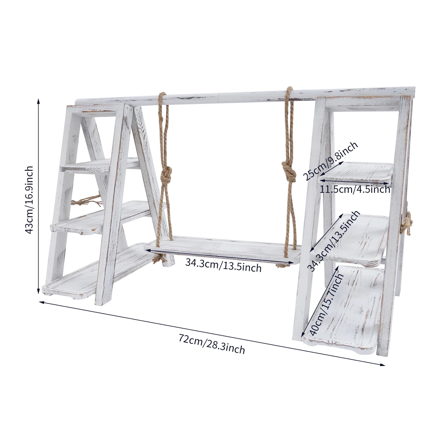 Bymaocar Eco Friendly 3 Tier Serving Ladder Stand Dessert Display