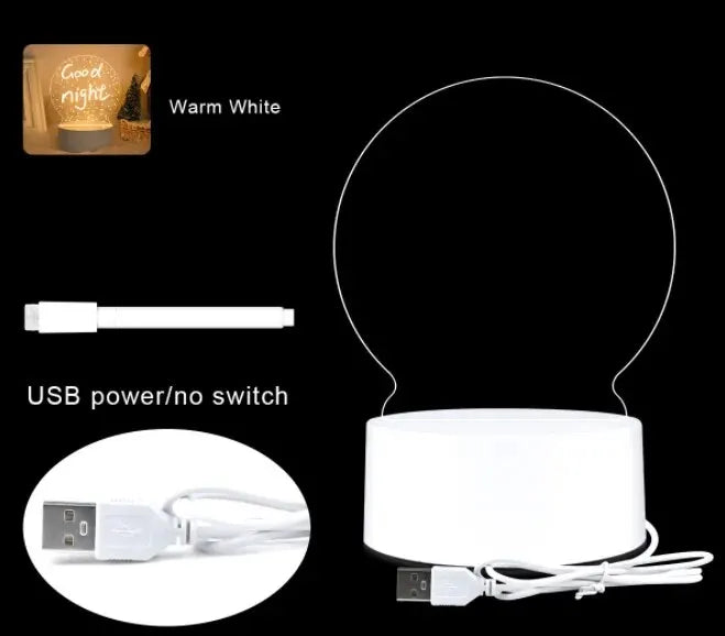 LED Luminous Message Board With USB Desk Lamp And Erasable Pen