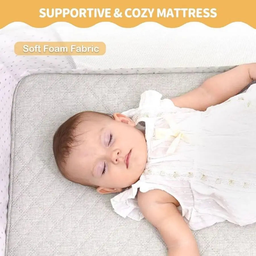 3-In-1 Foldable Baby Bassinet Bedside Sleeper With Wheels