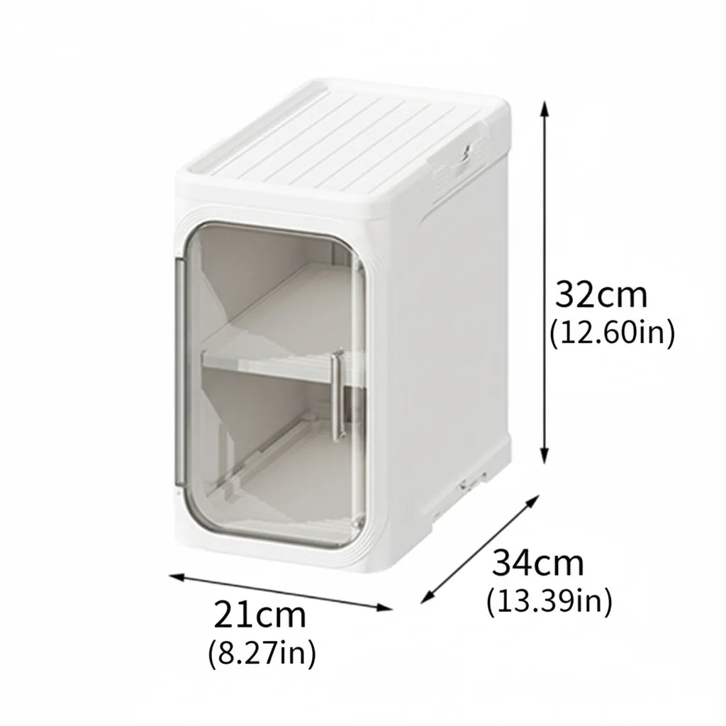 Bathroom Storage Cabinet 4 Tier Rolling Organizer With Adjustable Compartments