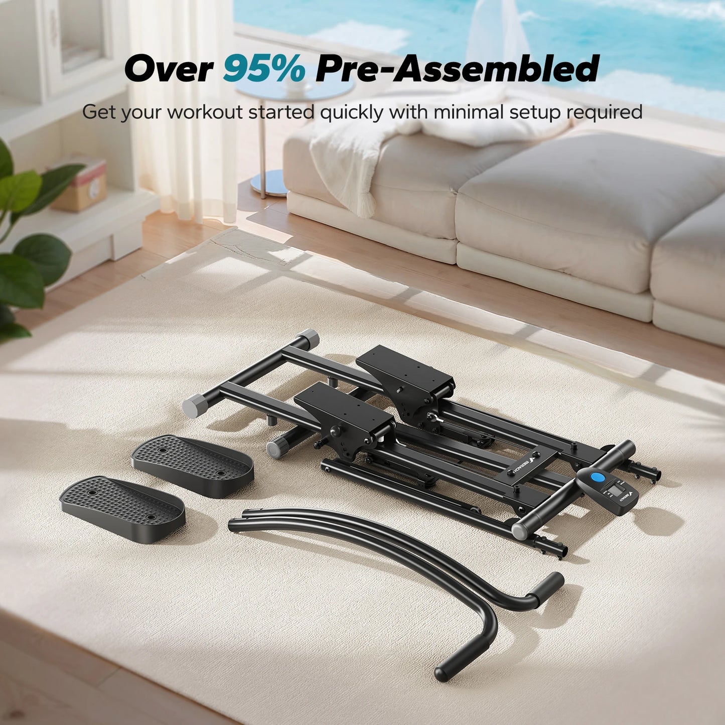 MERACH Stair Stepper Home Gym Cardio Climber With Extended Steps