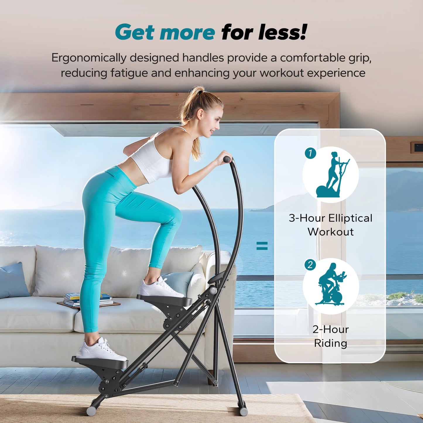 MERACH Stair Stepper Home Gym Cardio Climber With Extended Steps