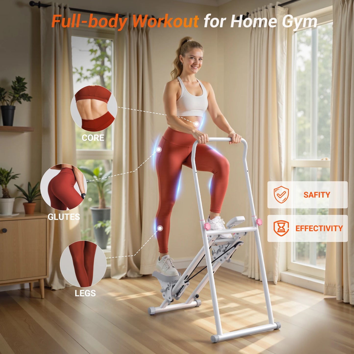 MERACH Stair Stepper Home Gym Full Body Workout Compact Folding