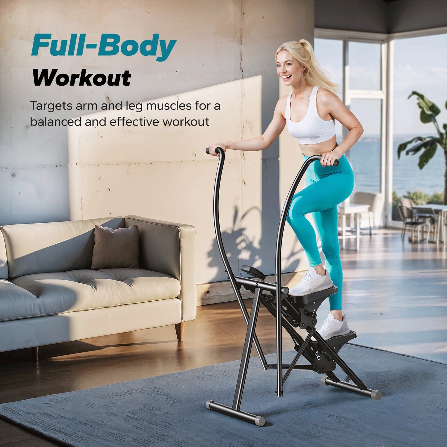 MERACH Stair Stepper Home Gym Cardio Climber With Extended Steps