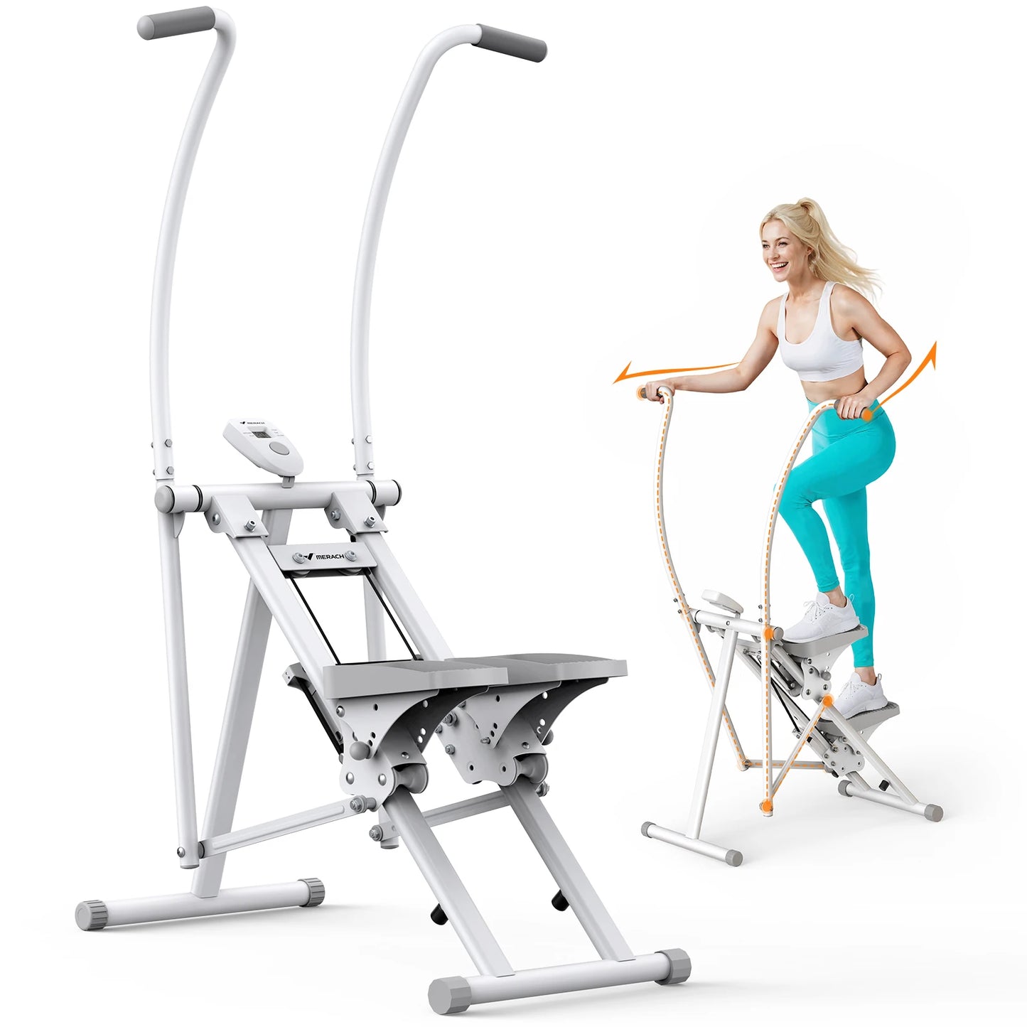 MERACH Stair Stepper Home Gym Cardio Climber With Extended Steps