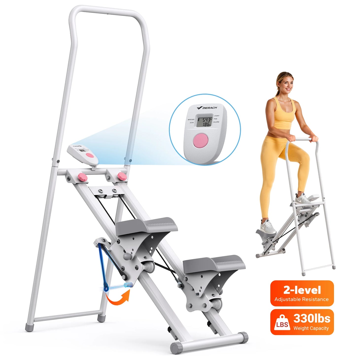 MERACH Stair Stepper Home Gym Full Body Workout Compact Folding