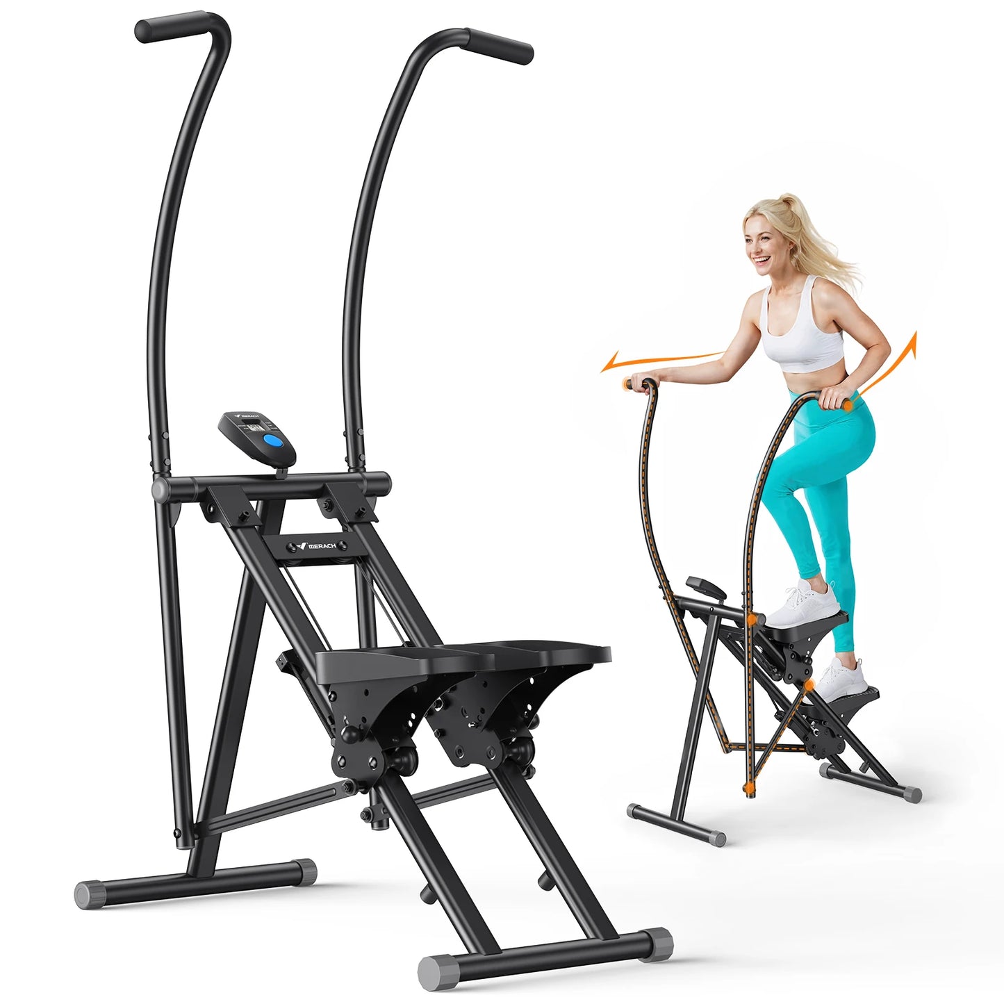 MERACH Stair Stepper Home Gym Cardio Climber With Extended Steps