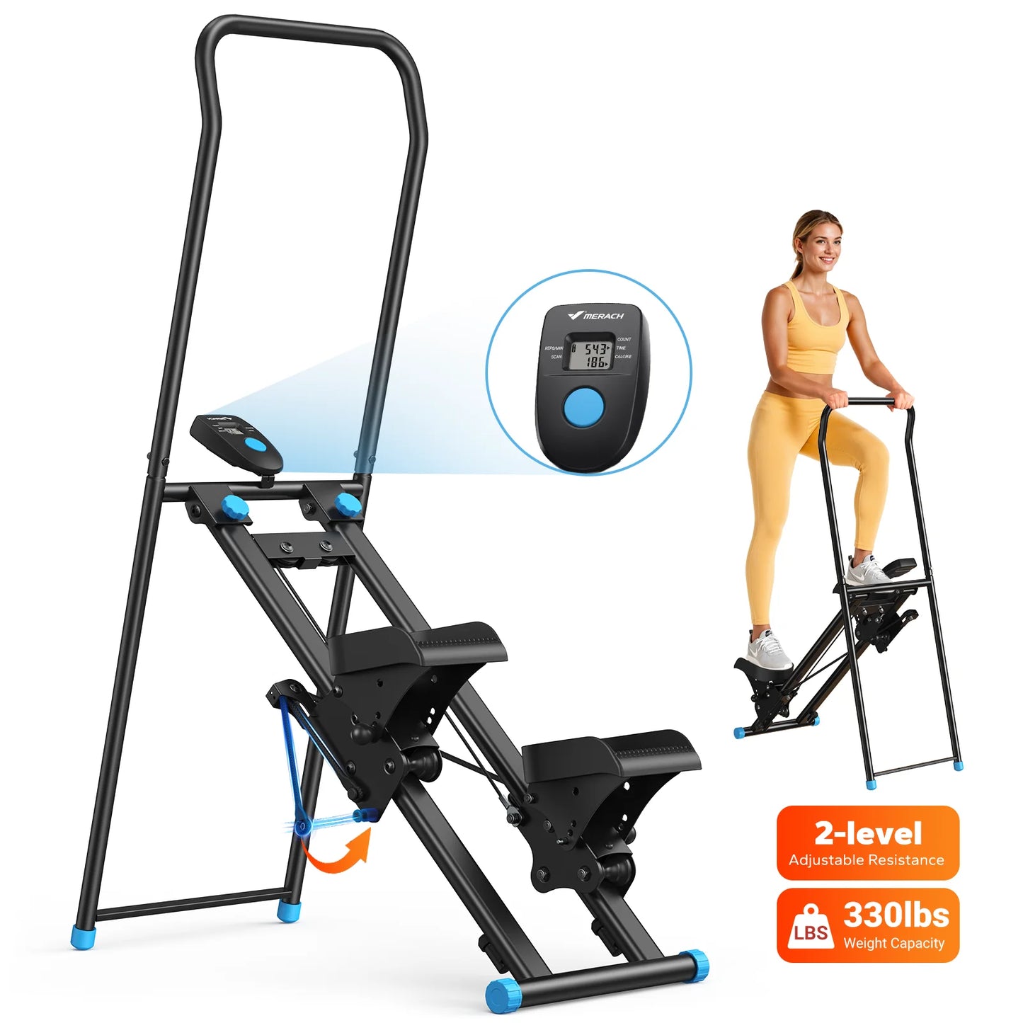MERACH Stair Stepper Home Gym Full Body Workout Compact Folding