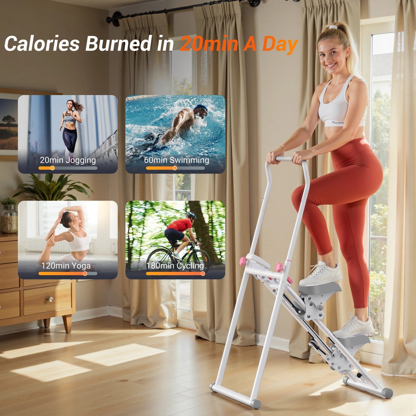 MERACH Stair Stepper Home Gym Full Body Workout Compact Folding