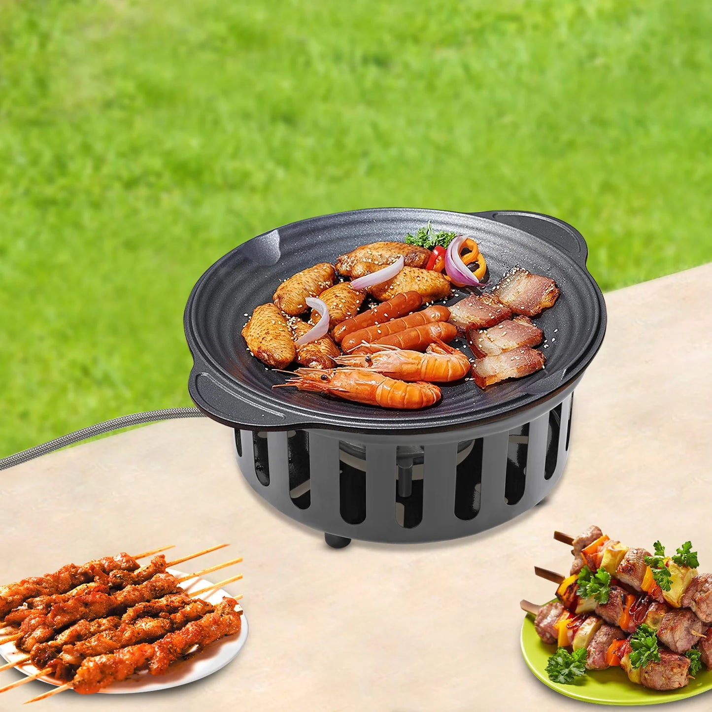 7-Core Camping Stove 21000W Windproof Portable Gas Burner Ignition