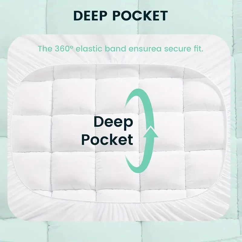 HGETVECN Extra Thick Mattress Topper 1000Gsm Cooling Breathable