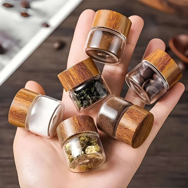 Mini Glass Dispenser Bottles Pack For Travel And Kitchen
