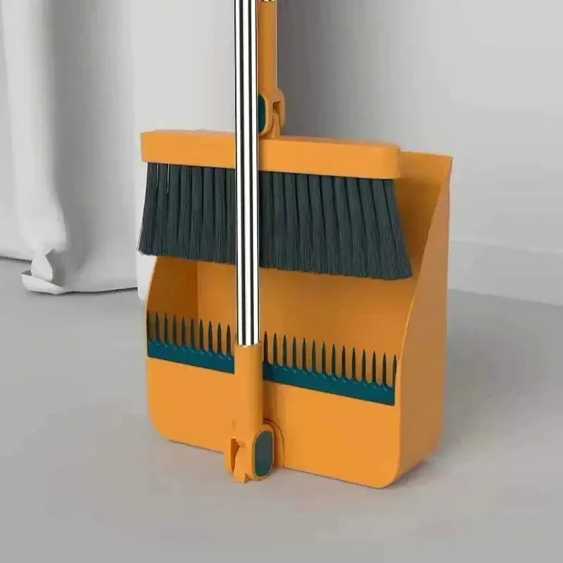 SHFY Folding Dustpan And Broom Set With Swivel Handle