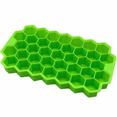AHTOSKA Honeycomb 37-Grid Silicone Ice Cube Tray Kitchen Use