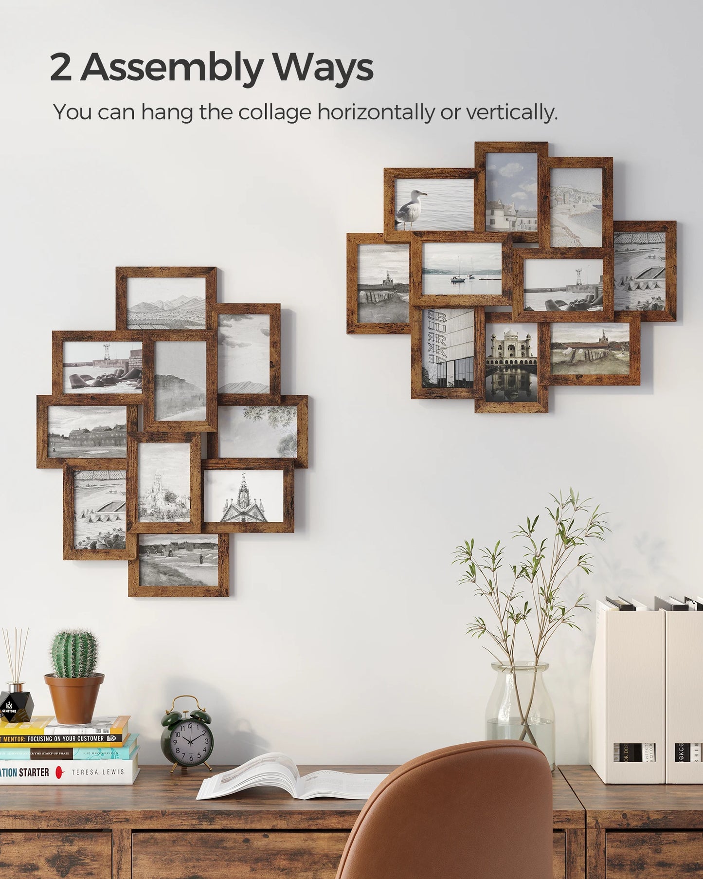 SONGMICS 10 Pack Wall Collage Frames With Glass Front