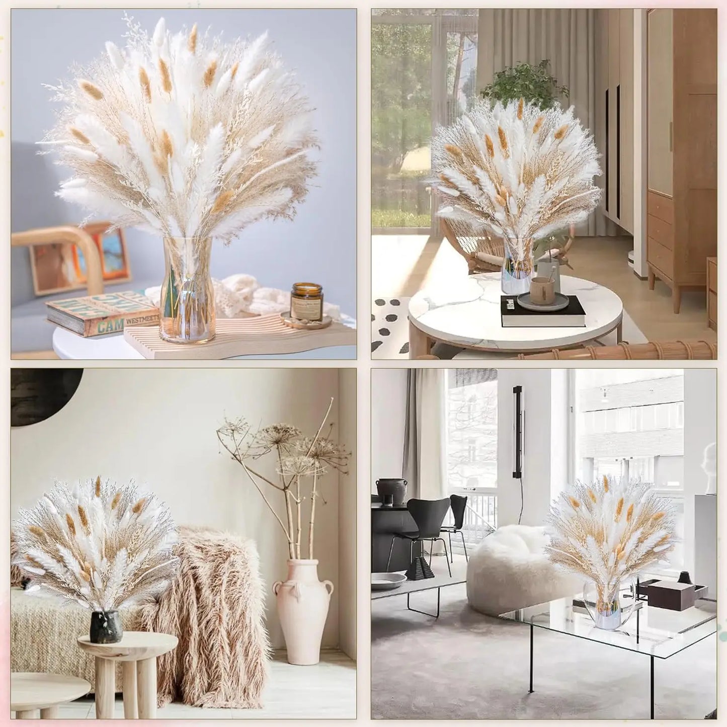Boho Dried Pampas Grass Bouquet for Weddings and Decor
