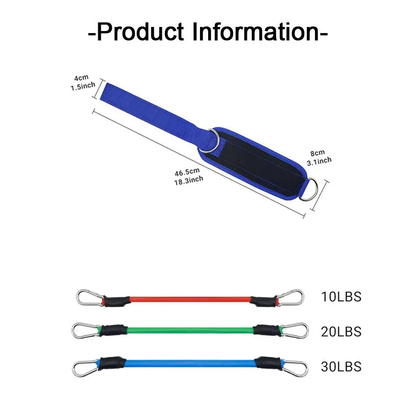 Ankle Straps and Resistance Bands Set for Fitness Training