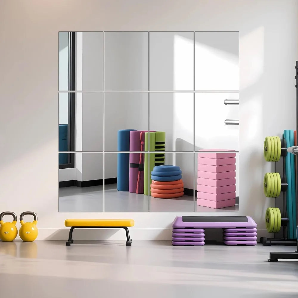 Frameless Wall Mirror Tiles Set For Home And Vanity