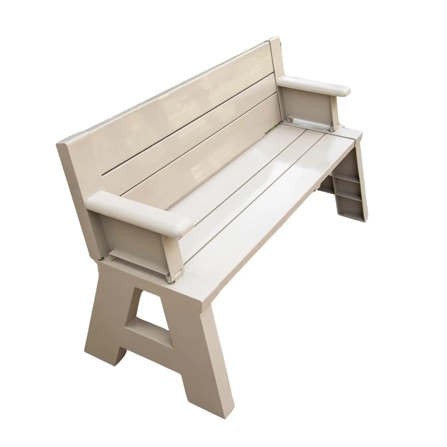 Convertible Outdoor Bench Table Weather Resistant Patio Garden Furniture