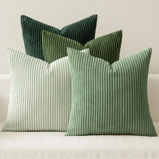 Boho Farmhouse Throw Pillow Covers Set Of 4 Corduroy Decor