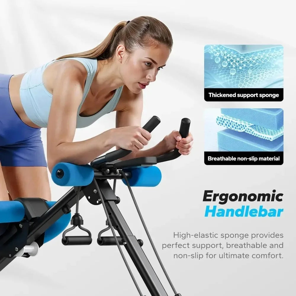 Foldable Adjustable Abdominal Trainer For Home Gym Knee Protection
