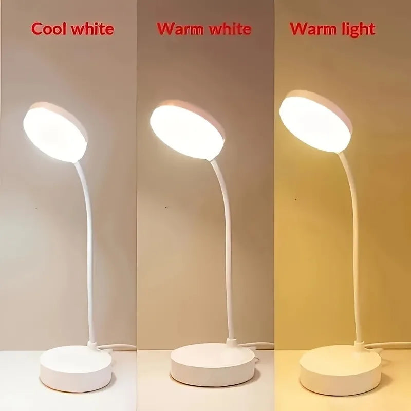 Flexible LED Desk Lamp With 3 Level Dimmer USB Powered
