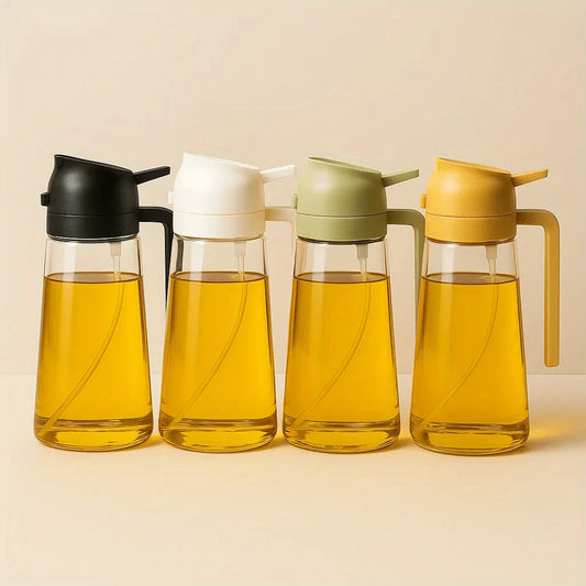 NOVELTY MOON Glass Oil Spray Bottles 4-Pack Dual-Use Spray Pour