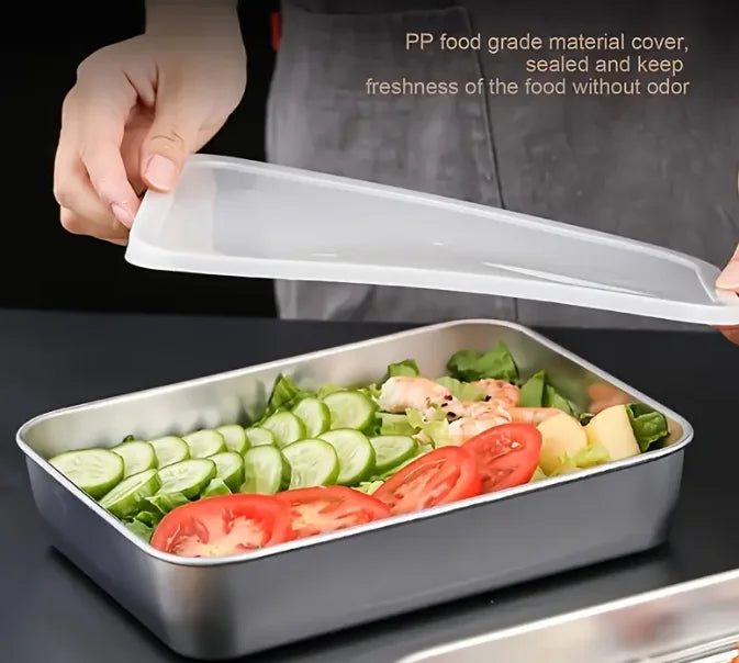 Stainless Steel Baking Tray With Lid Nonstick BPA-Free