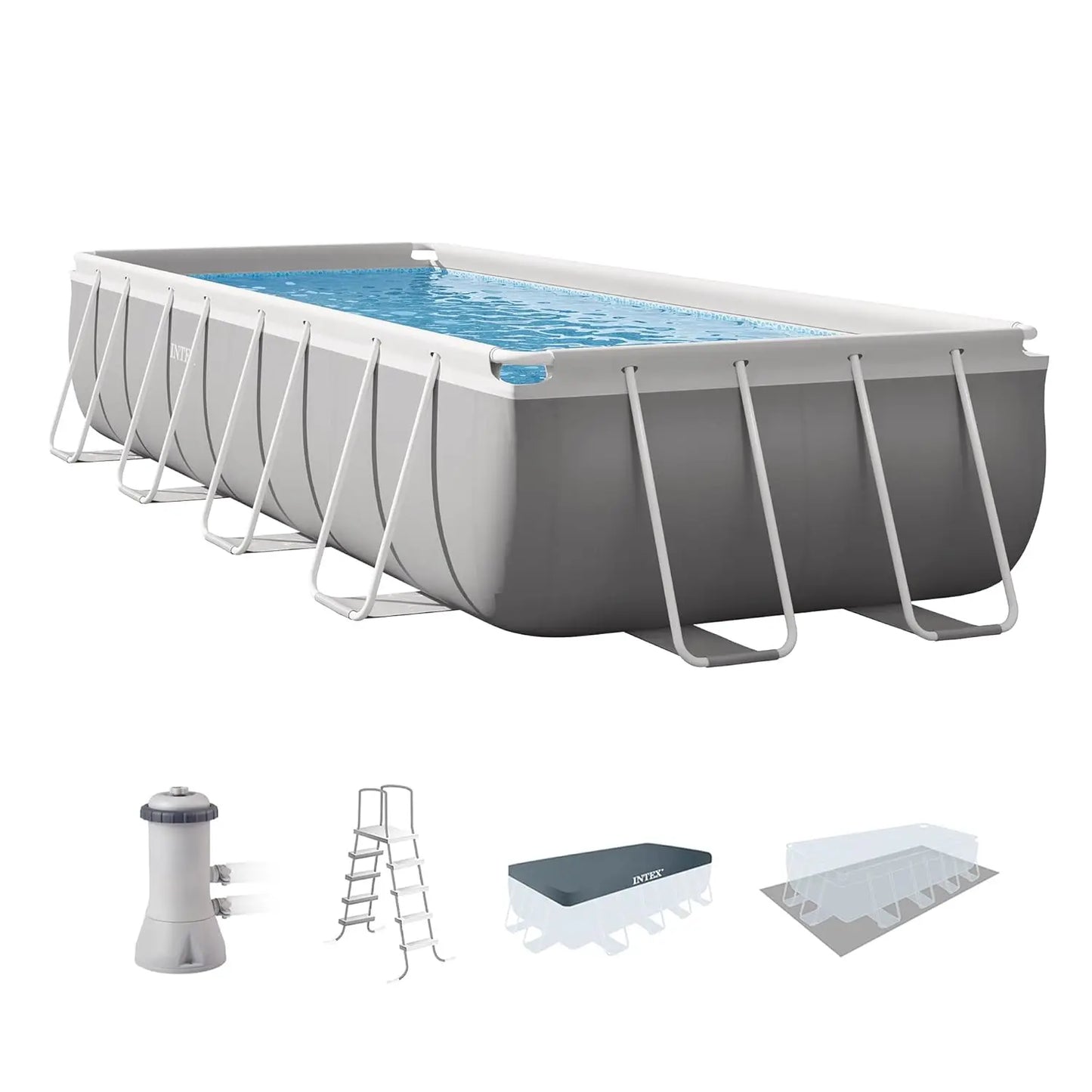 Prism Frame Premium Rectangular Above Ground Pool Set