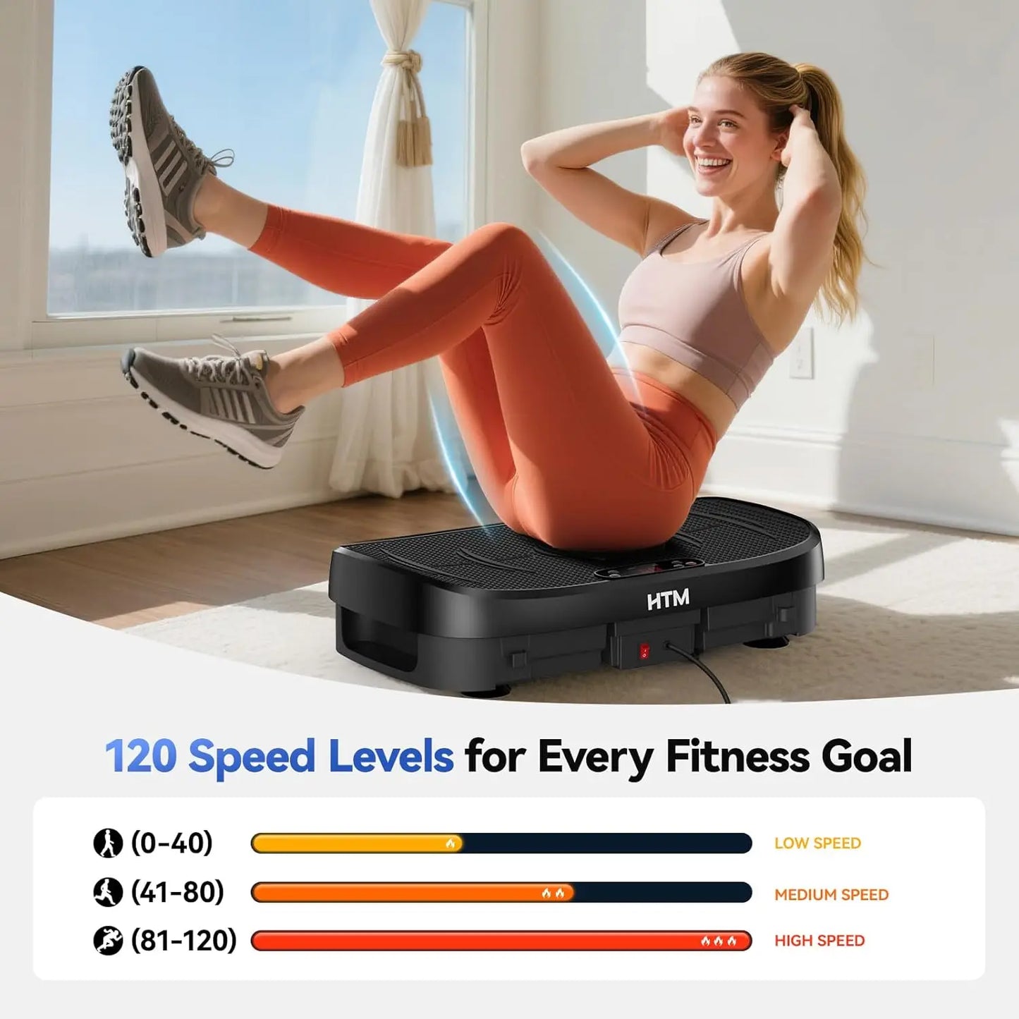 Vibration Plate Fitness Platform Silent Operation With 120 Levels