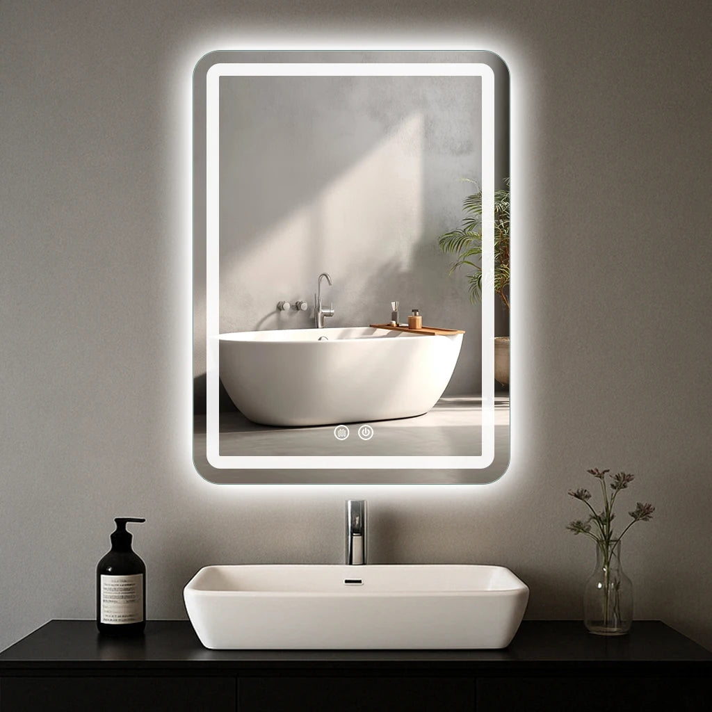 MYGIIVOVO LED Backlit Fogless Bathroom Vanity Mirror Wall Mounted