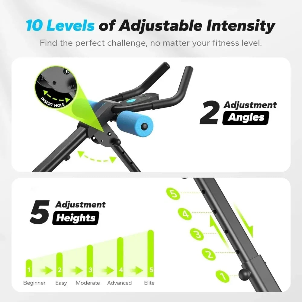 Foldable Adjustable Abdominal Trainer For Home Gym Knee Protection