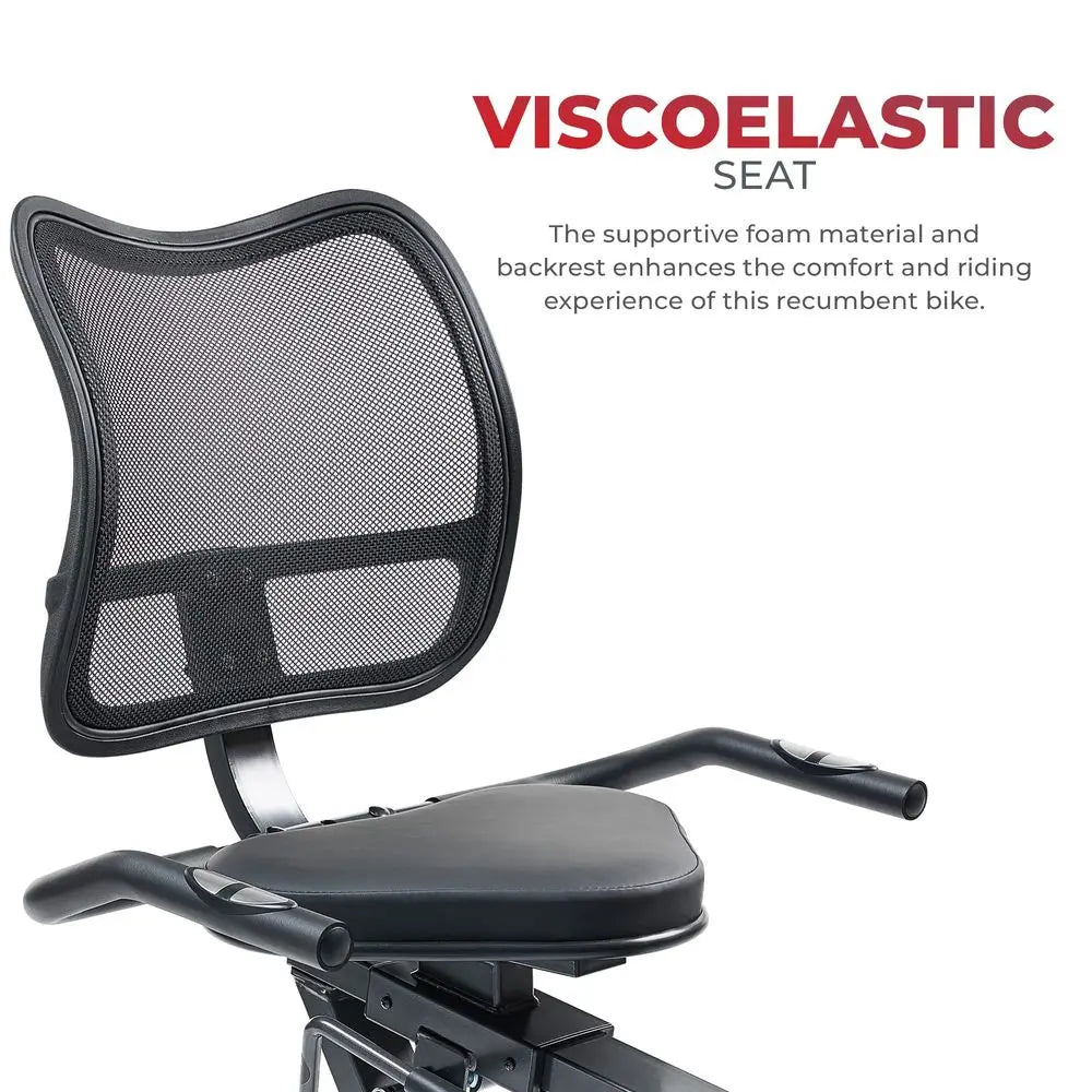 YTYIN Smart Recumbent Exercise Bike With Magnetic Belt Drive