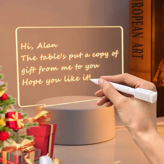 LED Luminous Message Board With USB Desk Lamp And Erasable Pen
