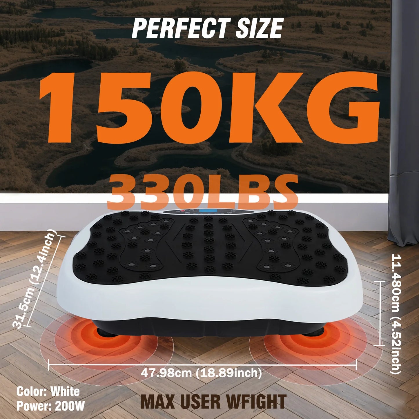 Full Body Vibration Plate Exercise Machine With Resistance Bands