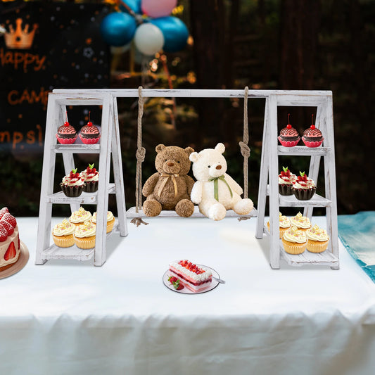 Bymaocar Eco Friendly 3 Tier Serving Ladder Stand Dessert Display