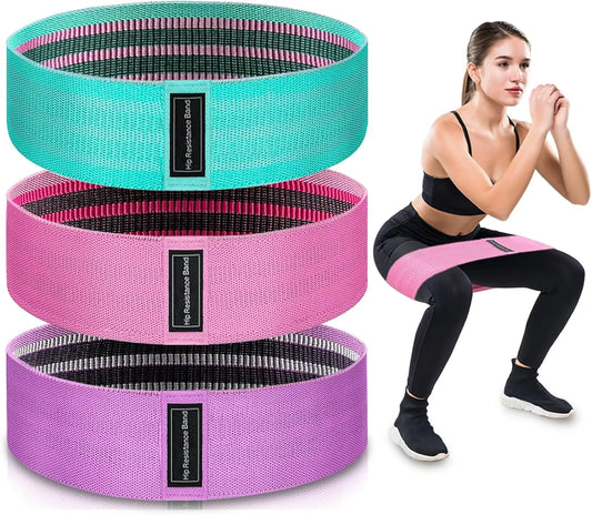 Three Level Fabric Resistance Bands Set for Workout and Yoga