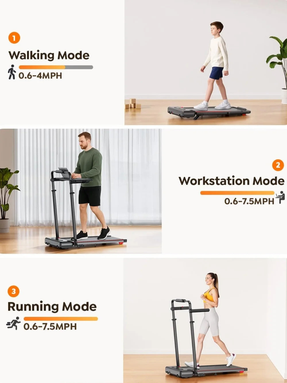 Driving Walking Pad With Bracket Silent Treadmill For Home Use