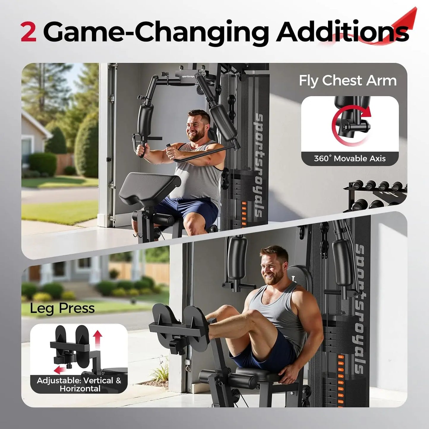 FED Fitness Home Gym System With Weight Stack And Pulley