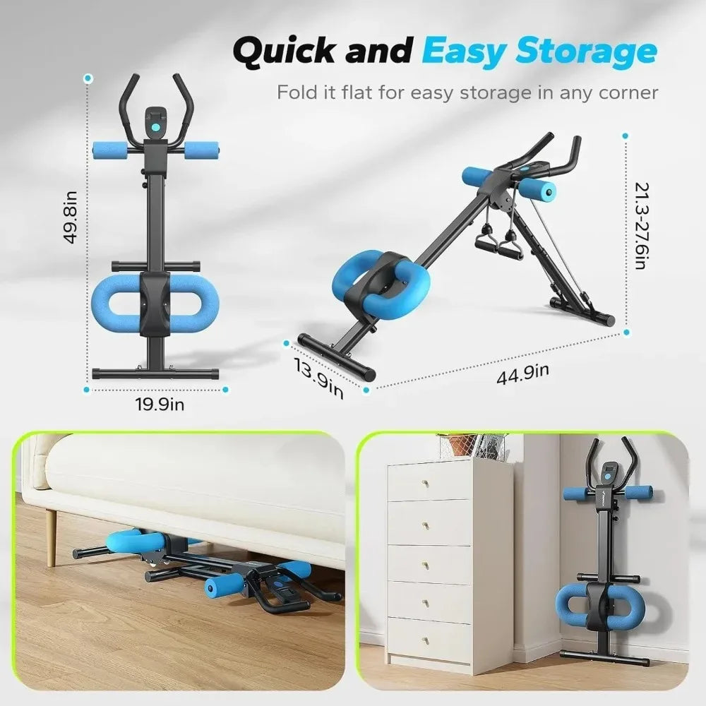 Foldable Adjustable Abdominal Trainer For Home Gym Knee Protection