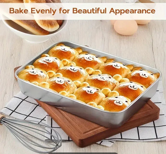 Stainless Steel Baking Tray With Lid Nonstick BPA-Free