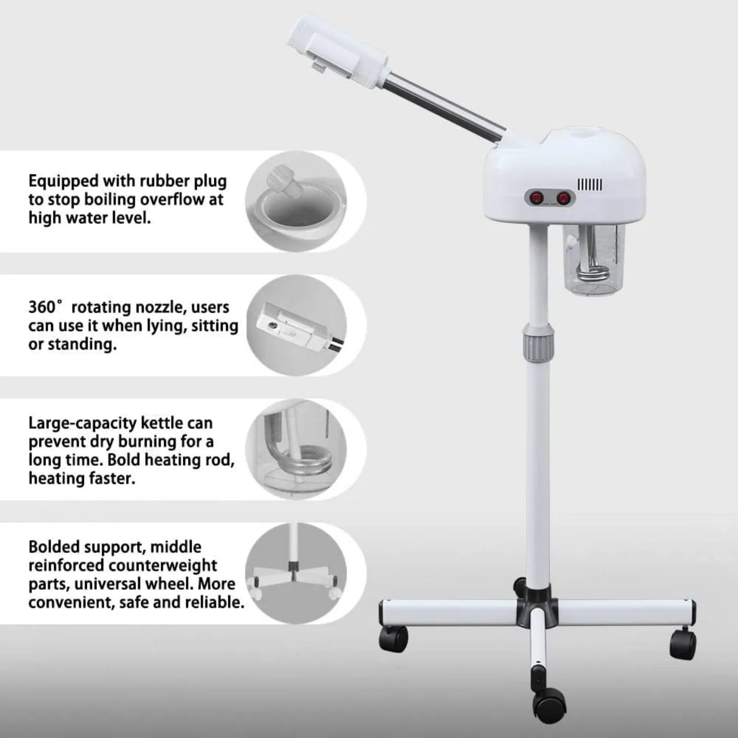 Bymaocar Facial Steamer Professional Spa Grade Home Beauty Device