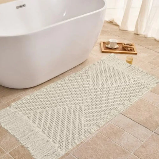NONECN Waffle Bath Mat Non Slip Runner Quick Dry Absorbent