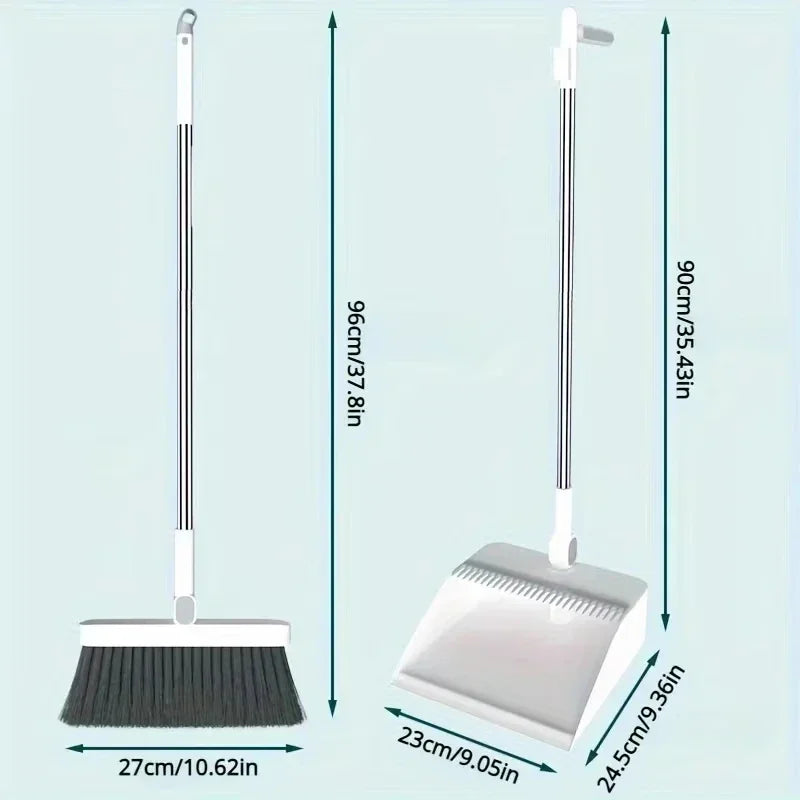 SHFY Folding Dustpan And Broom Set With Swivel Handle