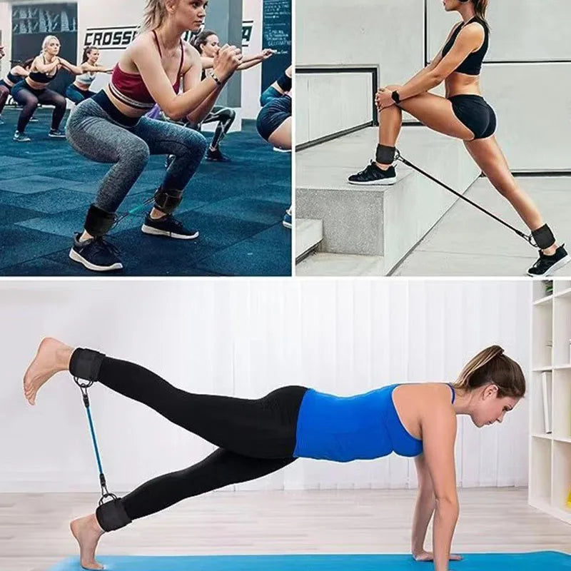 Ankle Straps and Resistance Bands Set for Fitness Training