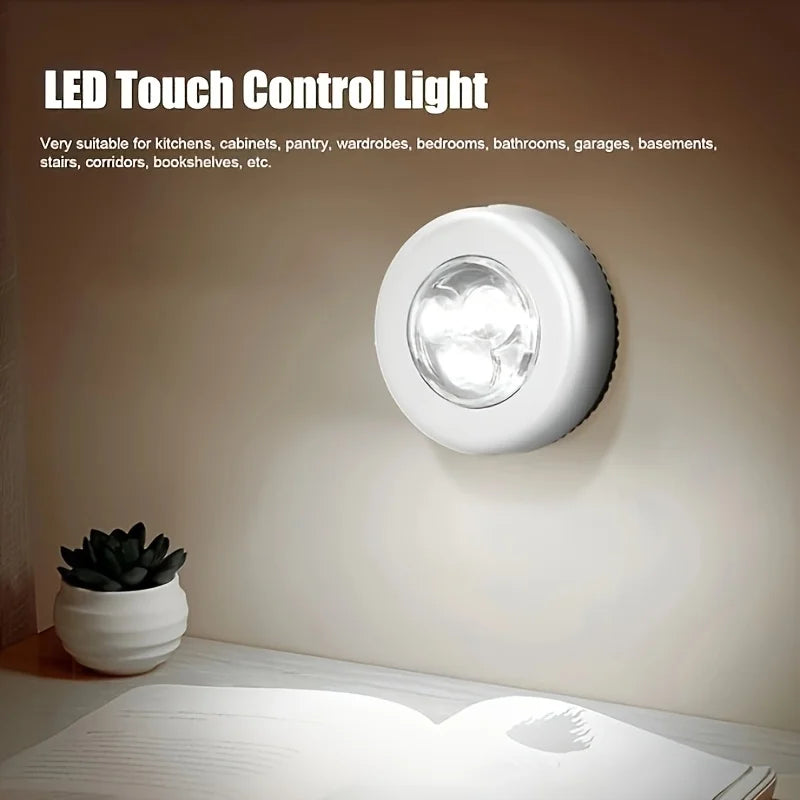 Mini LED Night Light Self Adhesive Push Light for Hallways
