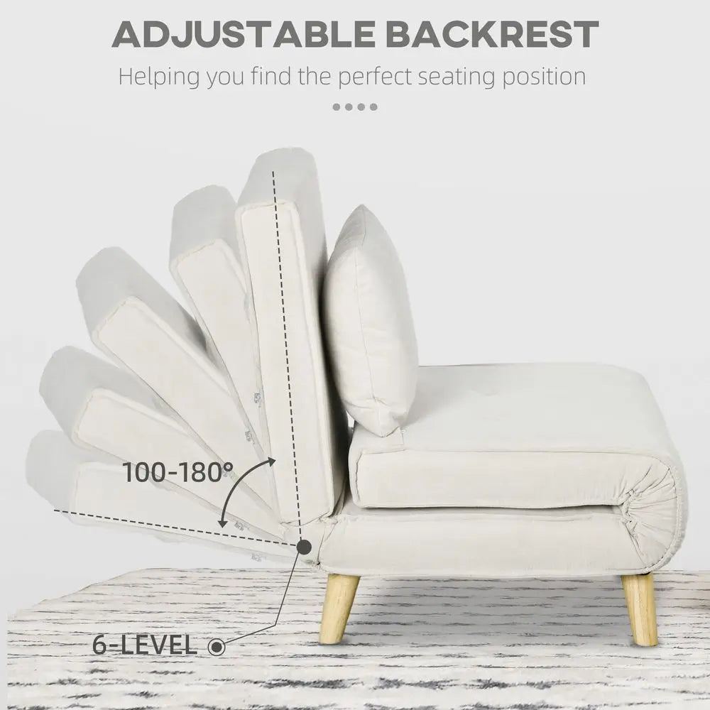 Convertible Chair Bed 2-In-1 Sofa Bed With Adjustable Backrest