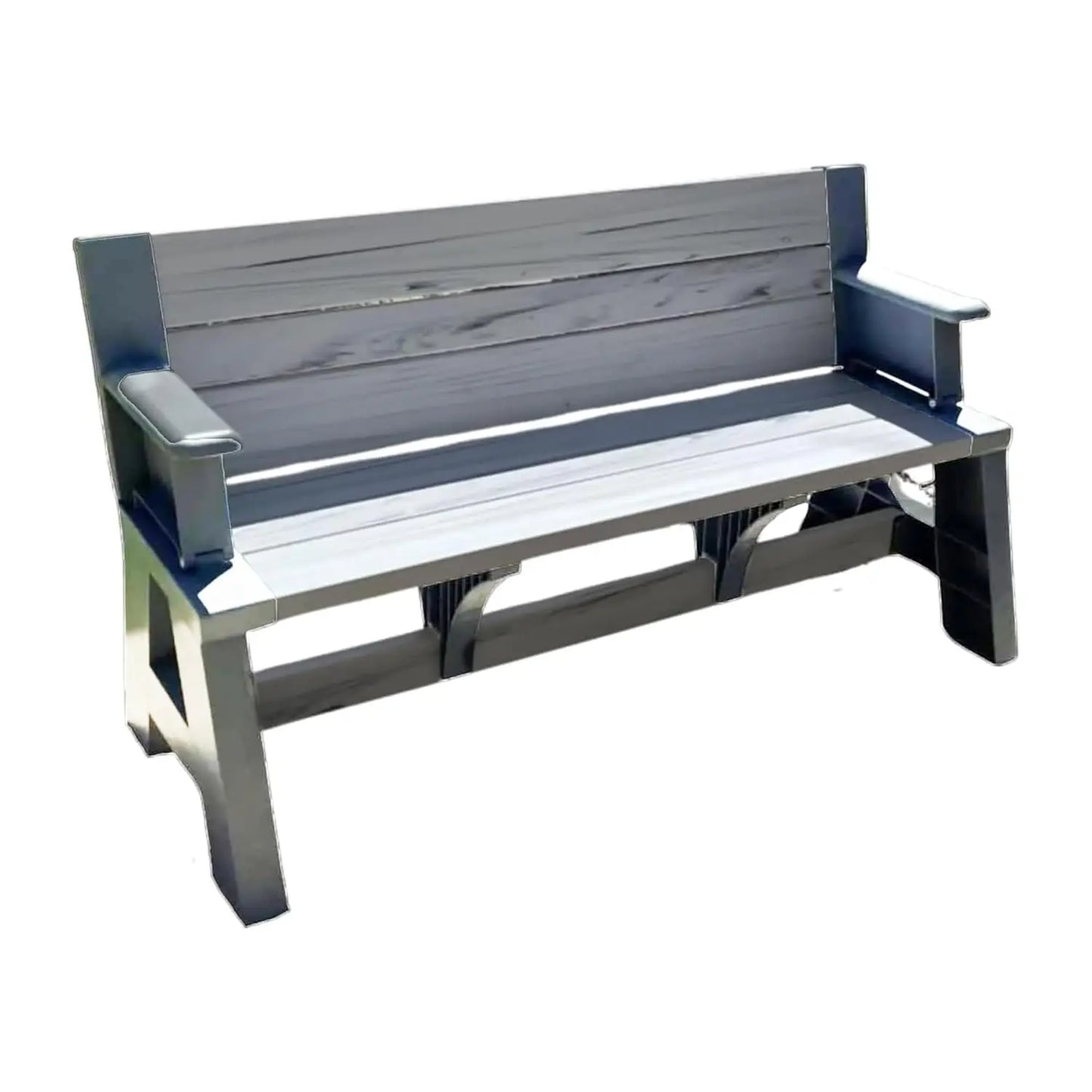 Convertible Outdoor Bench Table Weather Resistant Patio Garden Furniture