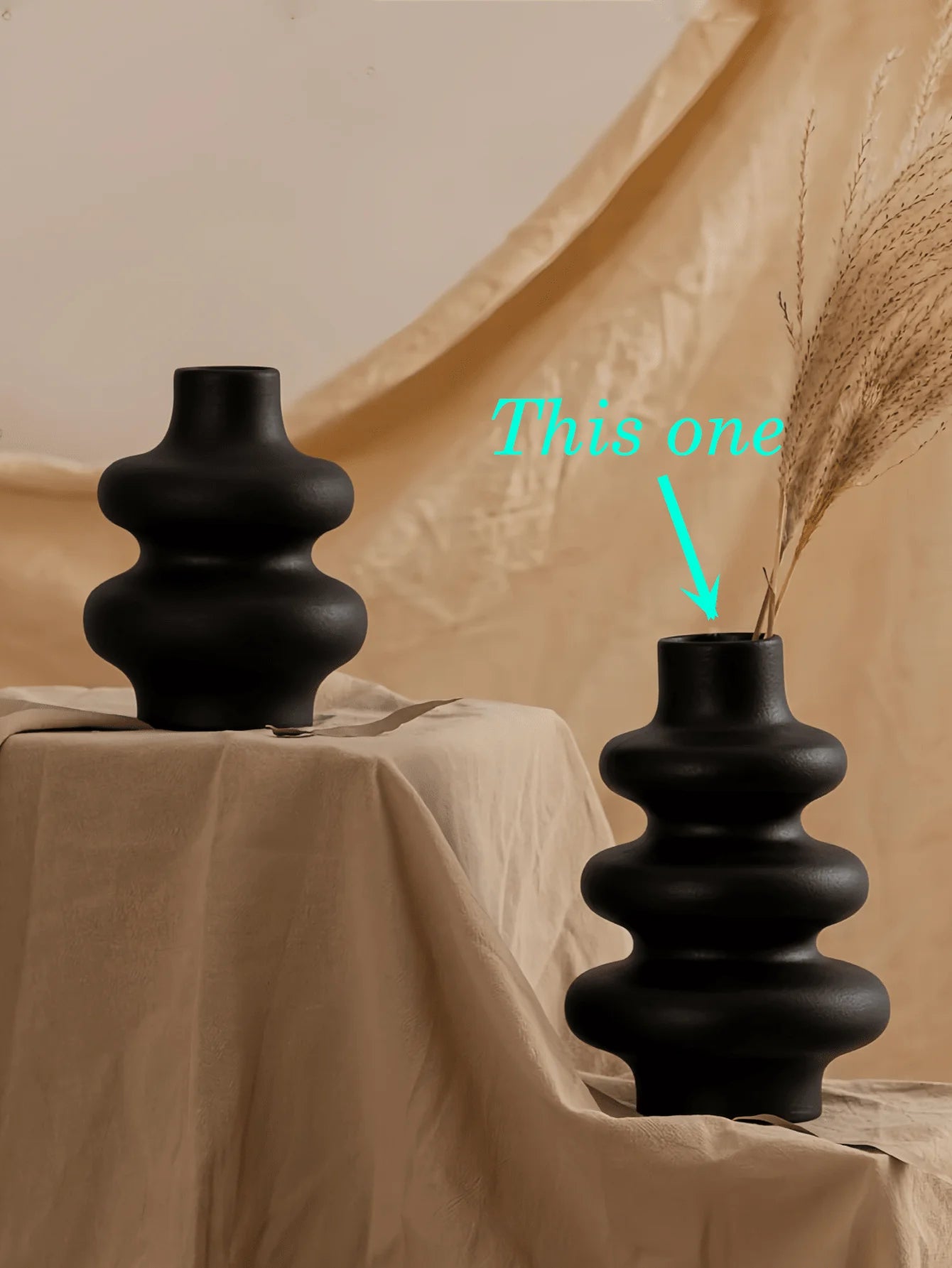 Modern Bohemian Rattan Grass Asymmetrical Vase For Wedding Decor