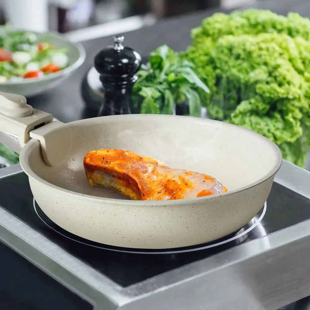 XMSJ Nonstick Pots And Pans Set With Detachable Handle